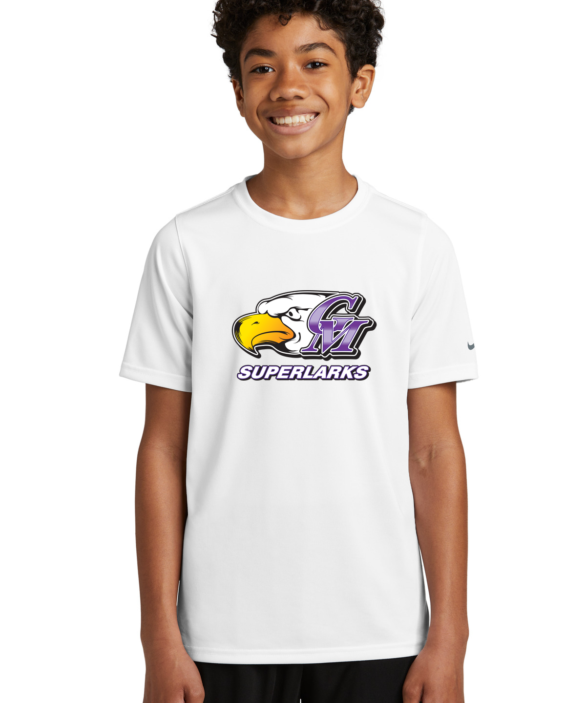 Grand Meadow Football - White Nike Youth Swoosh Sleeve rLegend Tee NKDX8787