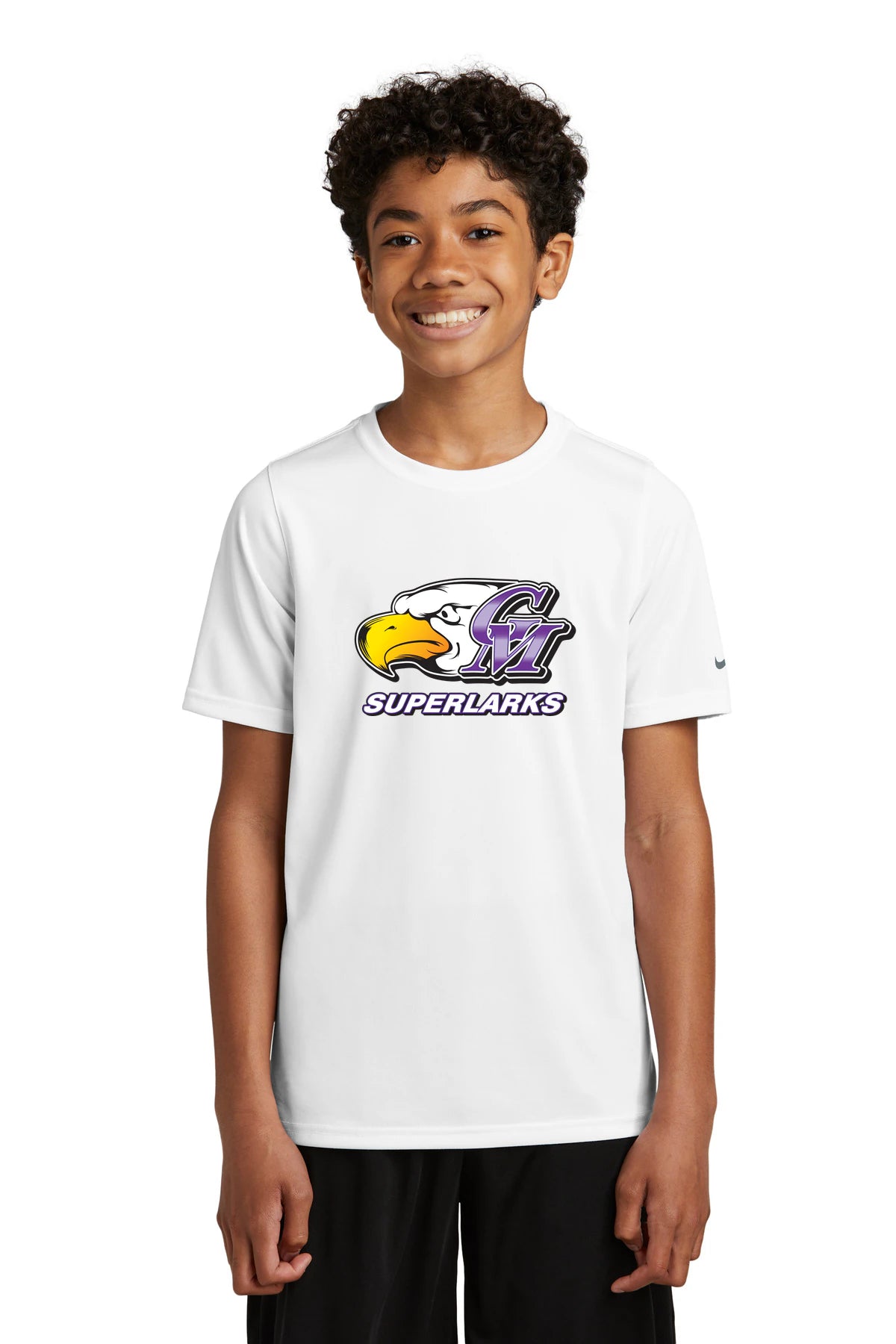 Grand Meadow Football - White Nike Youth Swoosh Sleeve rLegend Tee NKDX8787