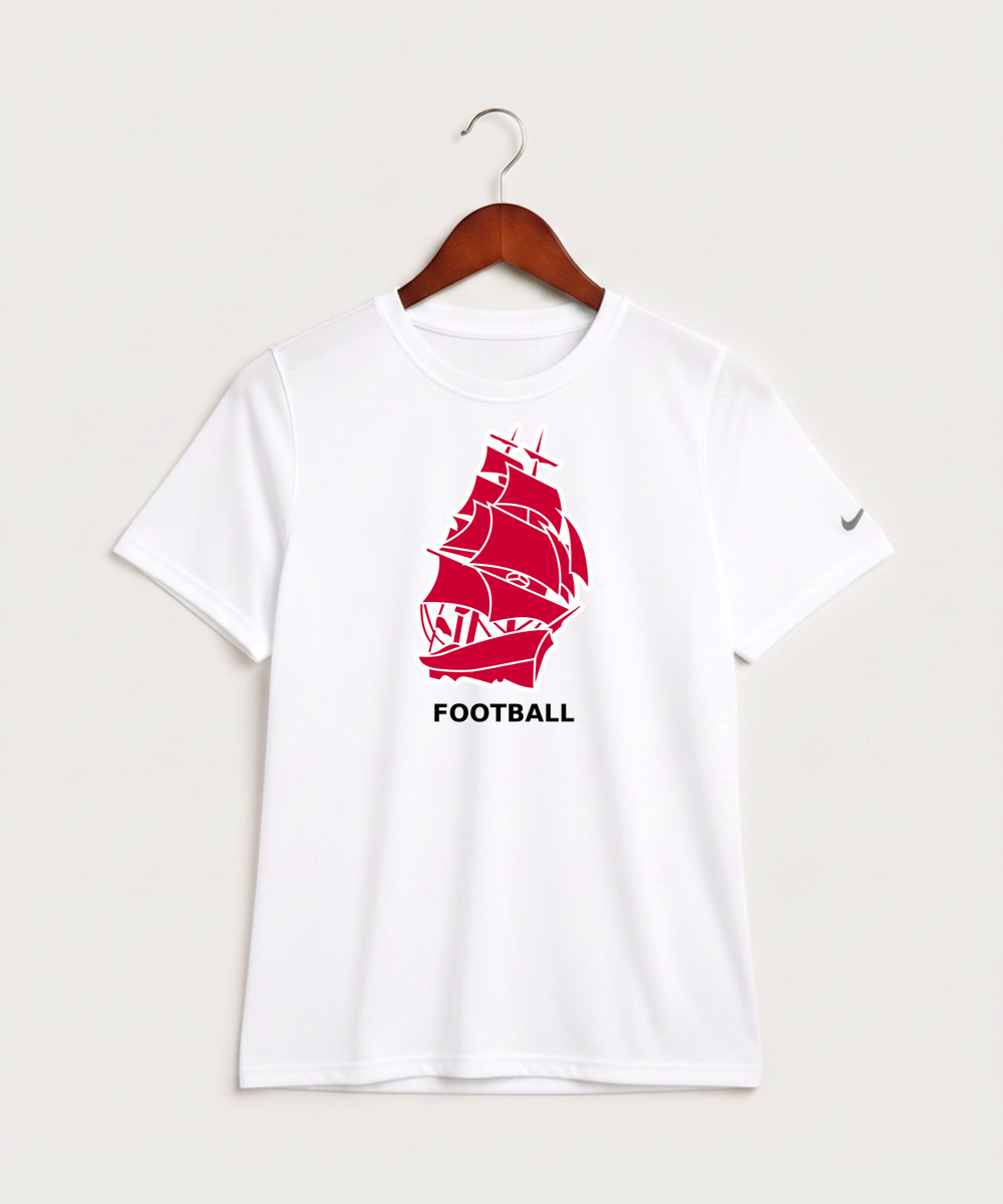 Amboy Football general - White Nike Youth Swoosh Sleeve rLegend Tee NKDX8787
