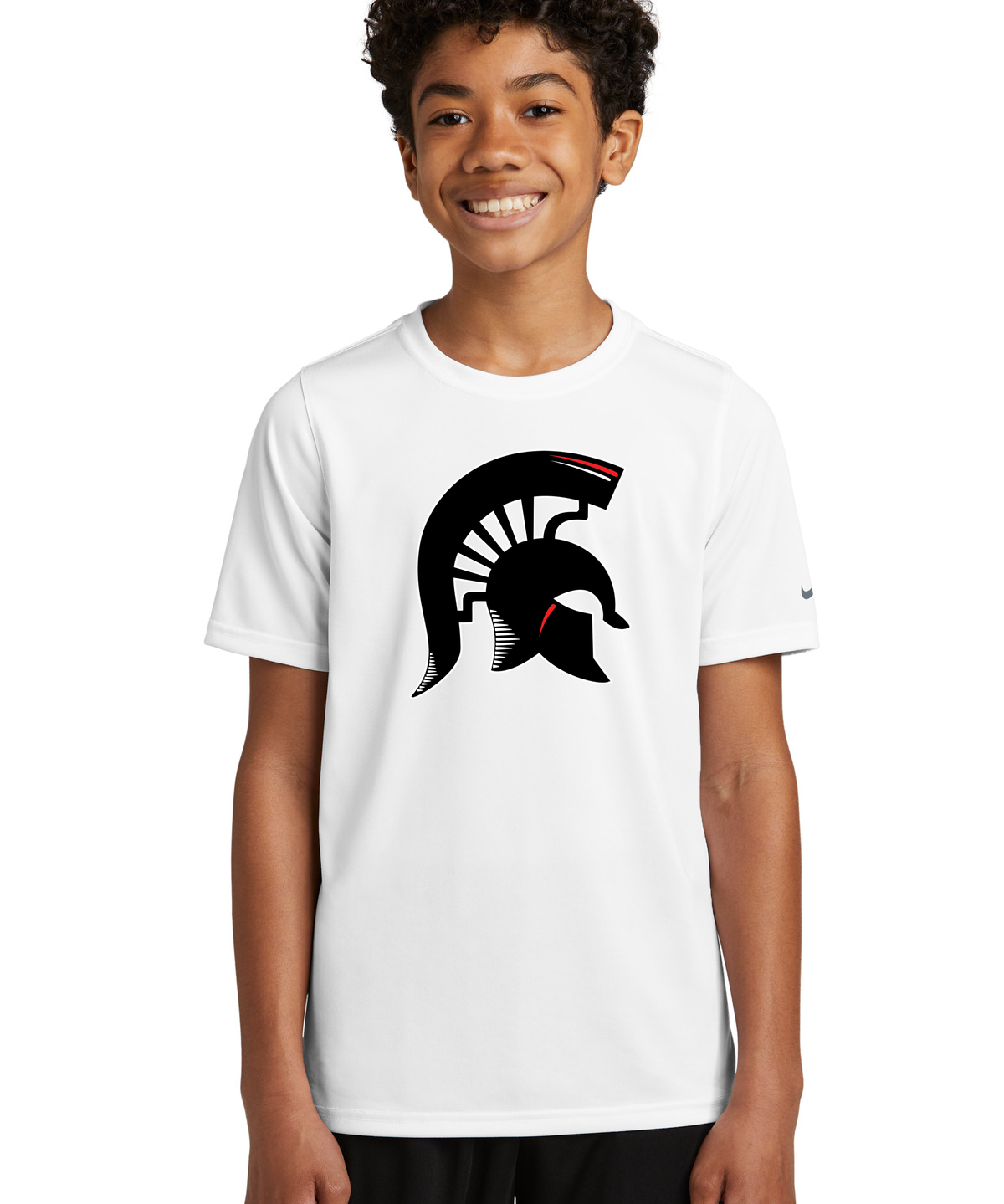 BOLD Football - White Nike Youth Swoosh Sleeve rLegend Tee NKDX8787