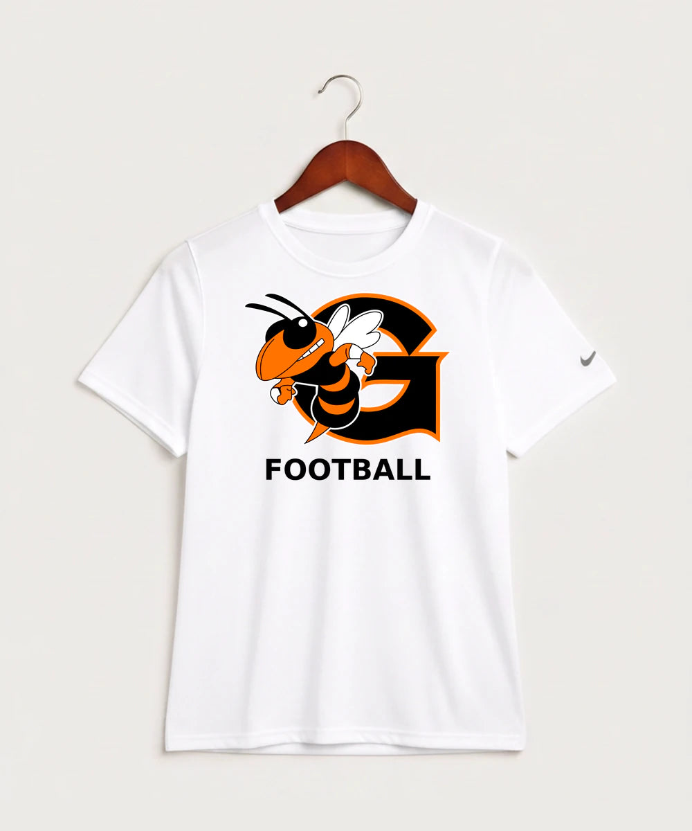 Giltner High School Football - White Nike Youth Swoosh Sleeve rLegend Tee NKDX8787