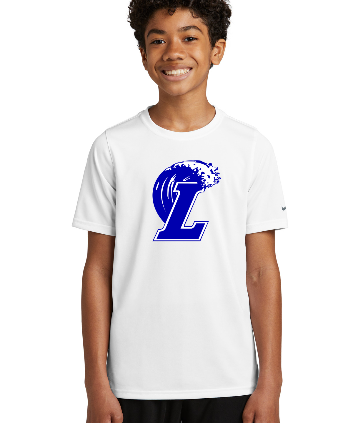 Lakeview Football - White Nike Youth Swoosh Sleeve rLegend Tee NKDX8787