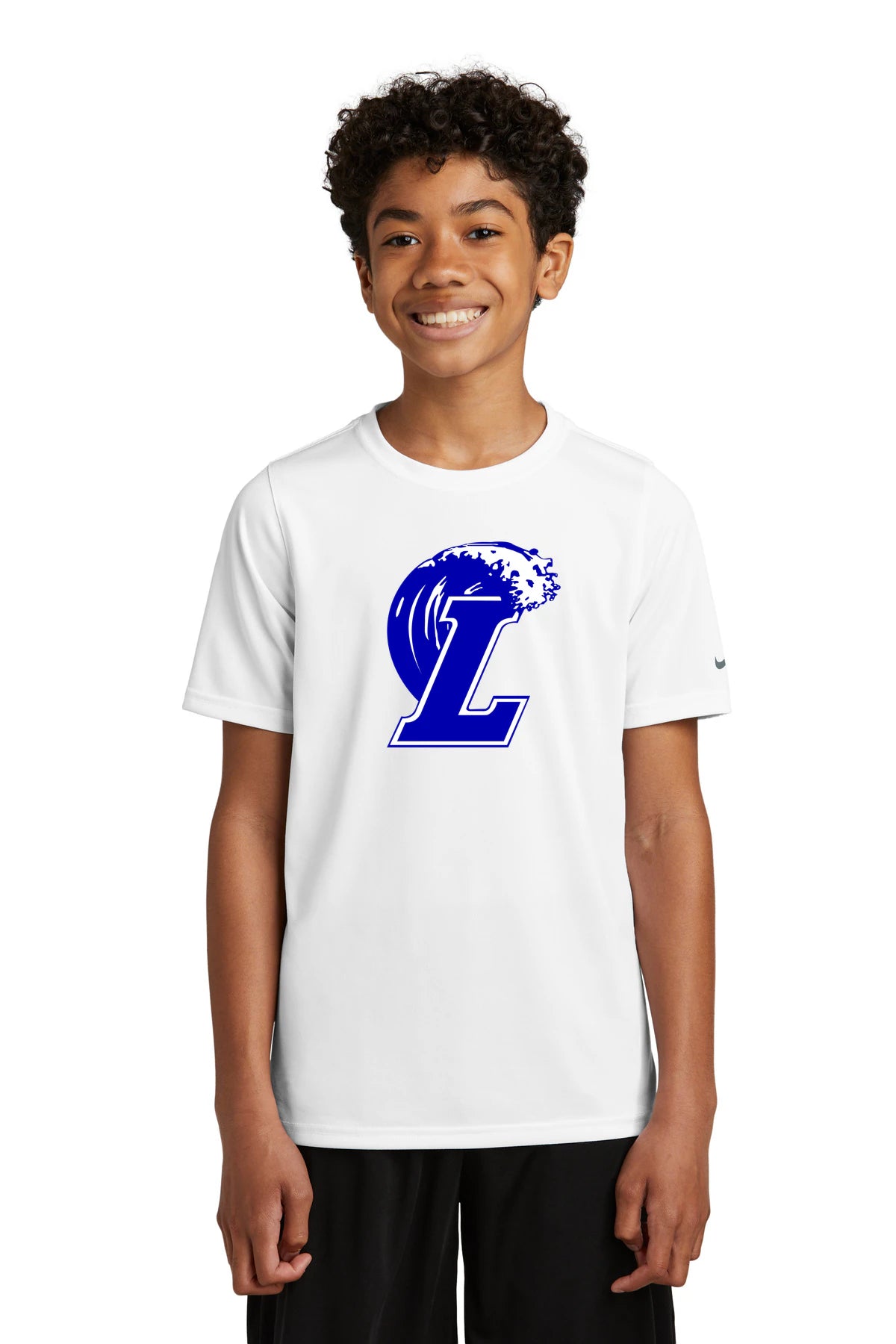 Lakeview Football - White Nike Youth Swoosh Sleeve rLegend Tee NKDX8787