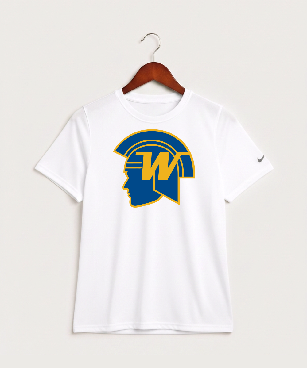 Wayzata High School Football (Boys) - White Nike Youth Swoosh Sleeve rLegend Tee NKDX8787