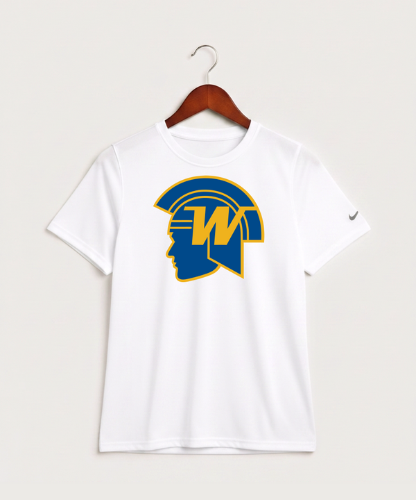 Wayzata High School Football (Boys) - White Nike Youth Swoosh Sleeve rLegend Tee NKDX8787
