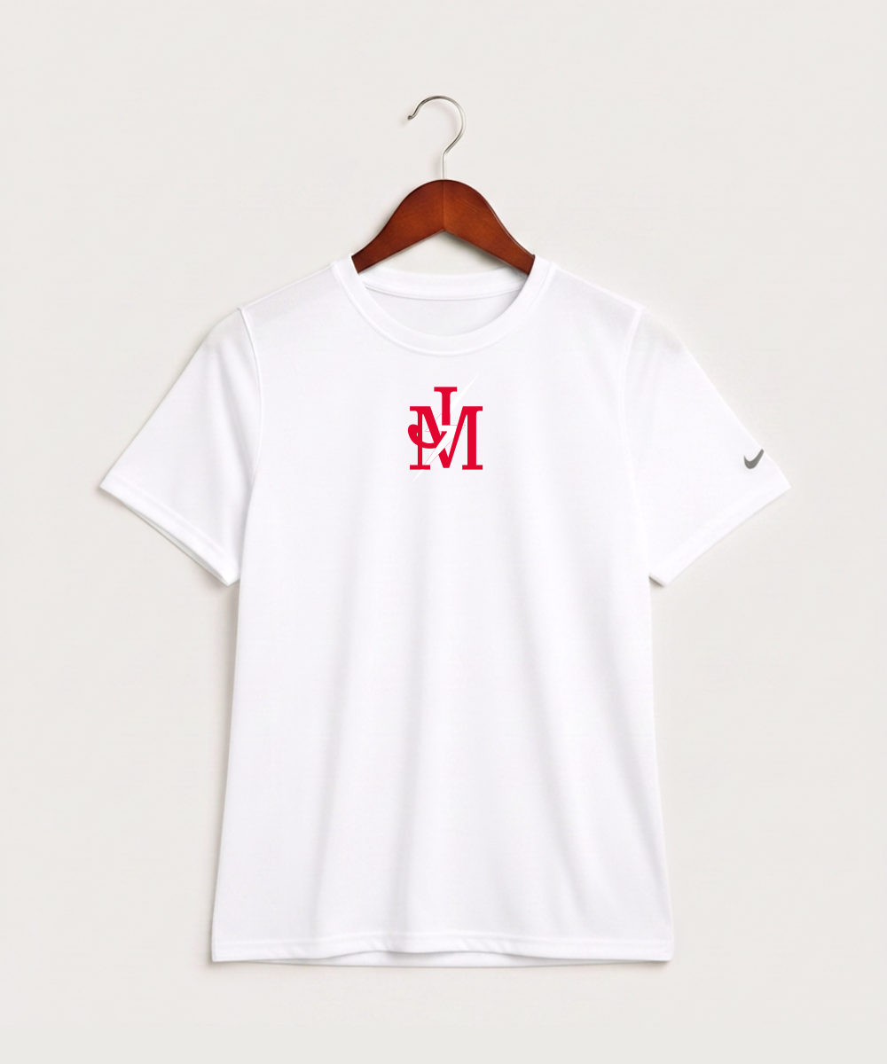 John Marshall High School Cross Country (Coed) - White Nike Youth Swoosh Sleeve rLegend Tee NKDX8787