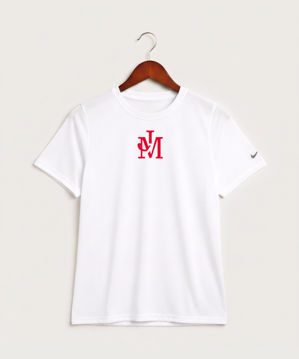 John Marshall High School Cross Country (Coed) - White Nike Youth Swoosh Sleeve rLegend Tee NKDX8787