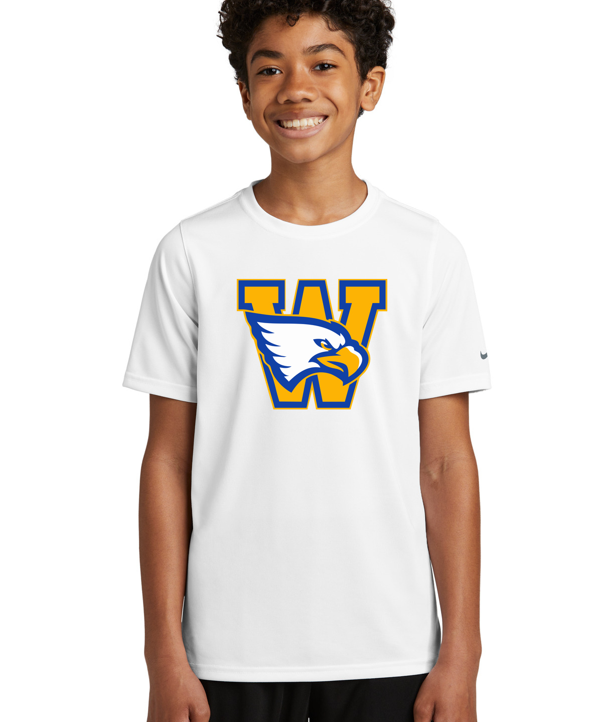 Windom Football - White Nike Youth Swoosh Sleeve rLegend Tee NKDX8787