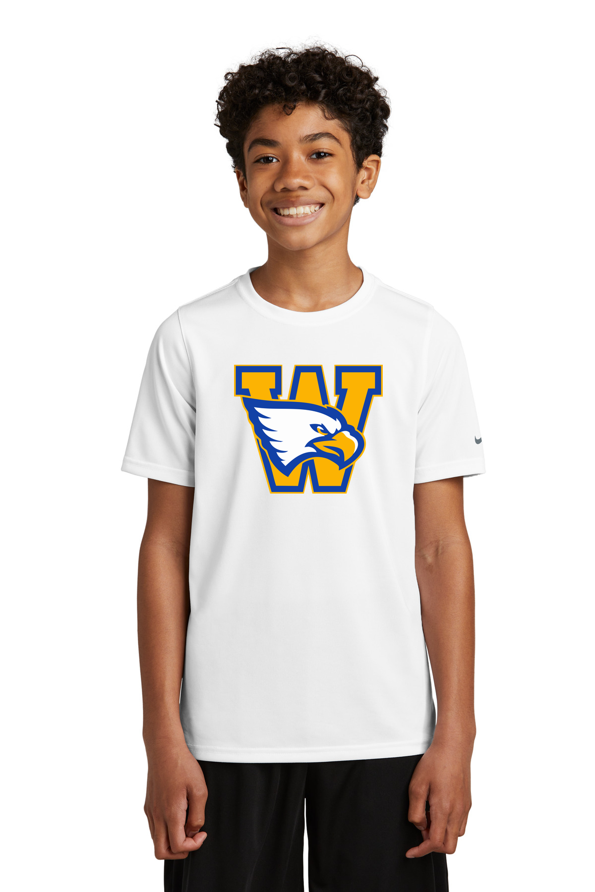 Windom Football - White Nike Youth Swoosh Sleeve rLegend Tee NKDX8787