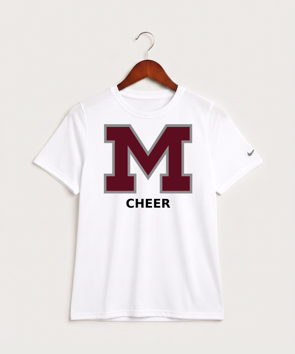 Moline Cheer general - White Nike Youth Swoosh Sleeve rLegend Tee NKDX8787