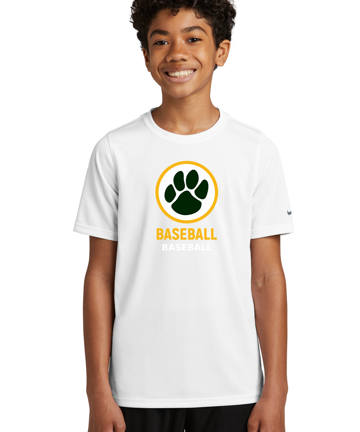 Ashwaubenon Baseball — final e2e test - White Nike Youth Swoosh Sleeve rLegend Tee NKDX8787