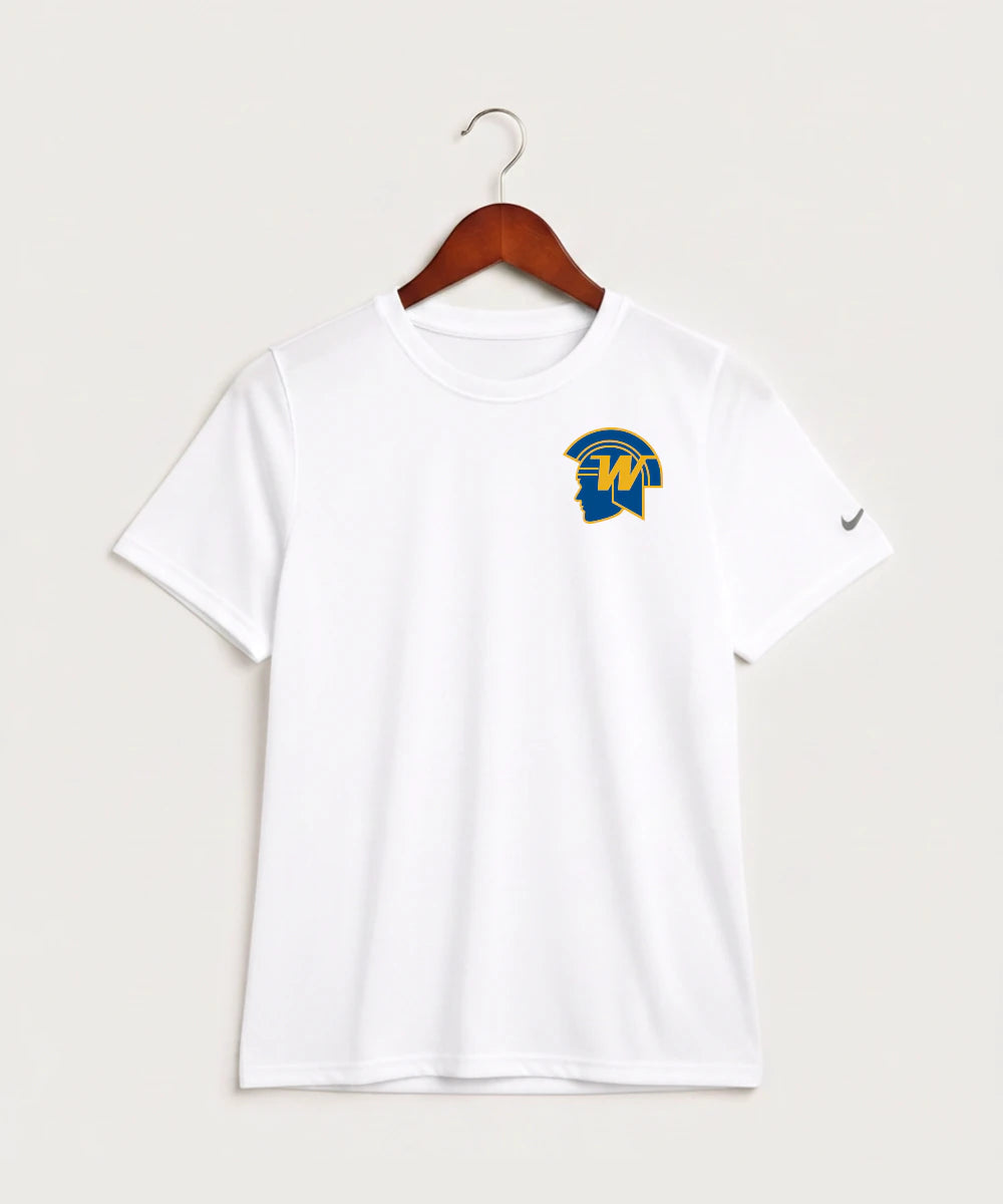 Wayzata High School Football (Boys) - White Nike Youth Swoosh Sleeve rLegend Tee NKDX8787