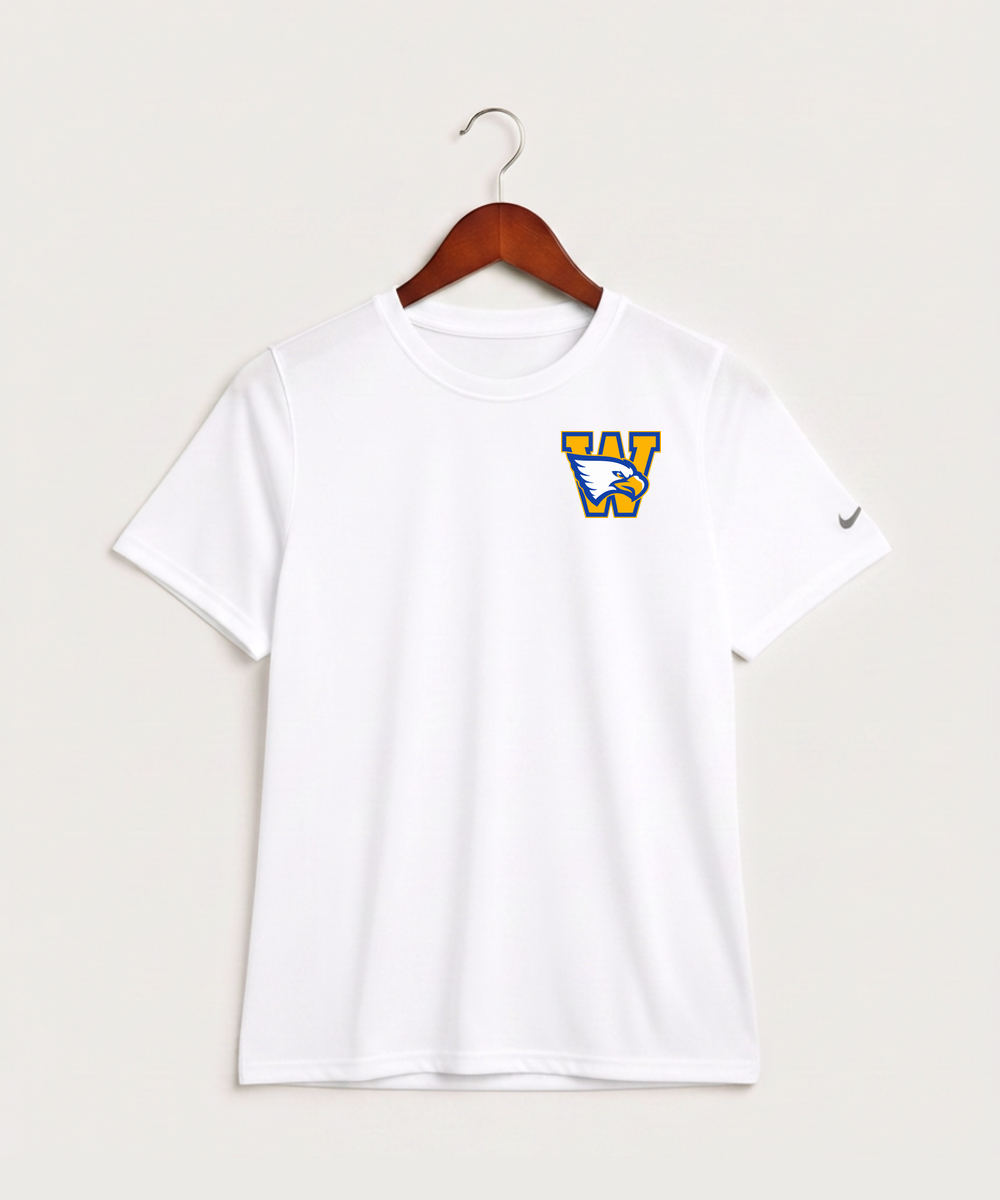 Windom Area High School Volleyball (Girls) - White Nike Youth Swoosh Sleeve rLegend Tee NKDX8787