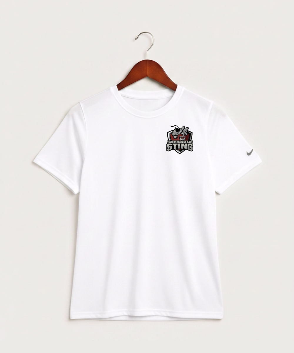 Yellow Medicine East High School Football (Boys) - White Nike Youth Swoosh Sleeve rLegend Tee NKDX8787
