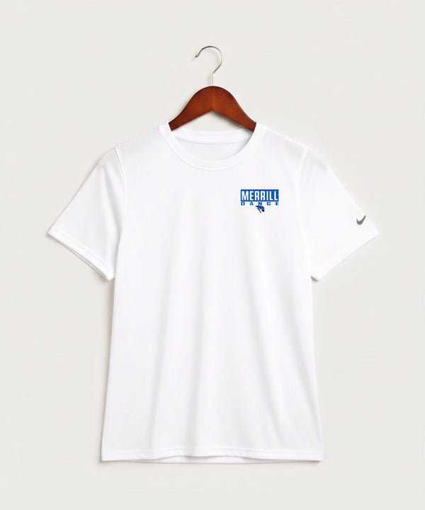 Merrill Dance and Cheer - White Nike Youth Swoosh Sleeve rLegend Tee NKDX8787