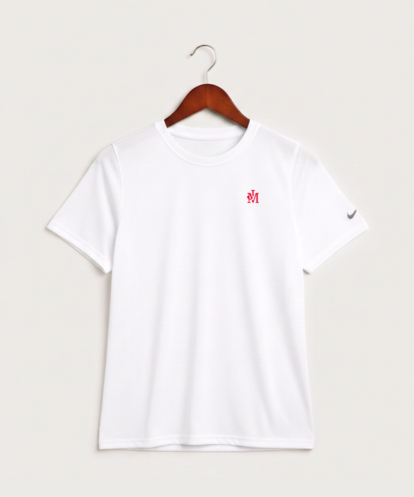 John Marshall High School Cross Country (Coed) - White Nike Youth Swoosh Sleeve rLegend Tee NKDX8787