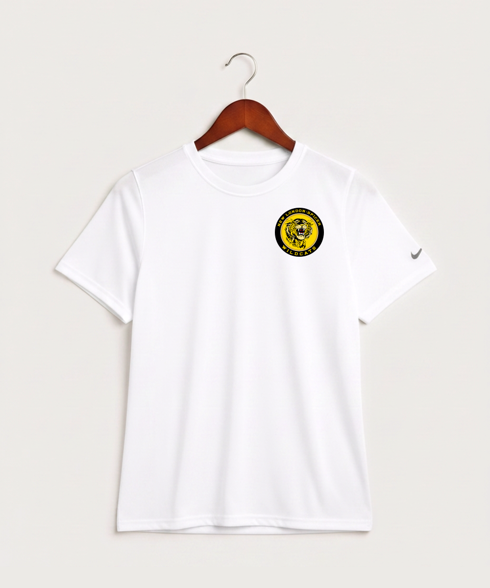 New London Spicer High School Football (Boys) - White Nike Youth Swoosh Sleeve rLegend Tee NKDX8787