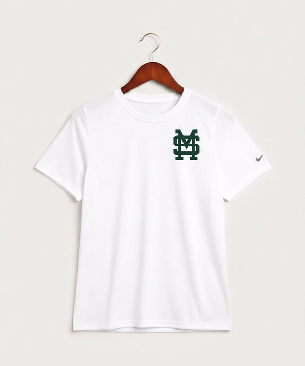 Sleepy Eye St. Mary's High School Athletics - White Nike Youth Swoosh Sleeve rLegend Tee NKDX8787