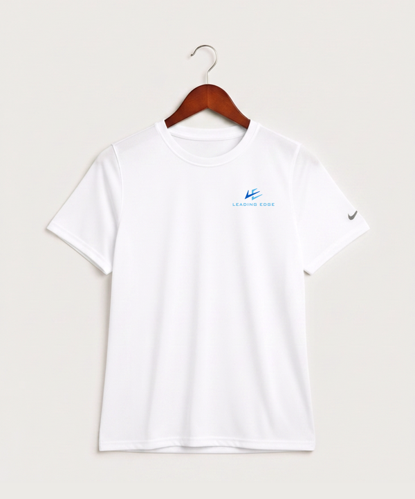 Leading Edge Team Store - White Nike Youth Swoosh Sleeve rLegend Tee NKDX8787