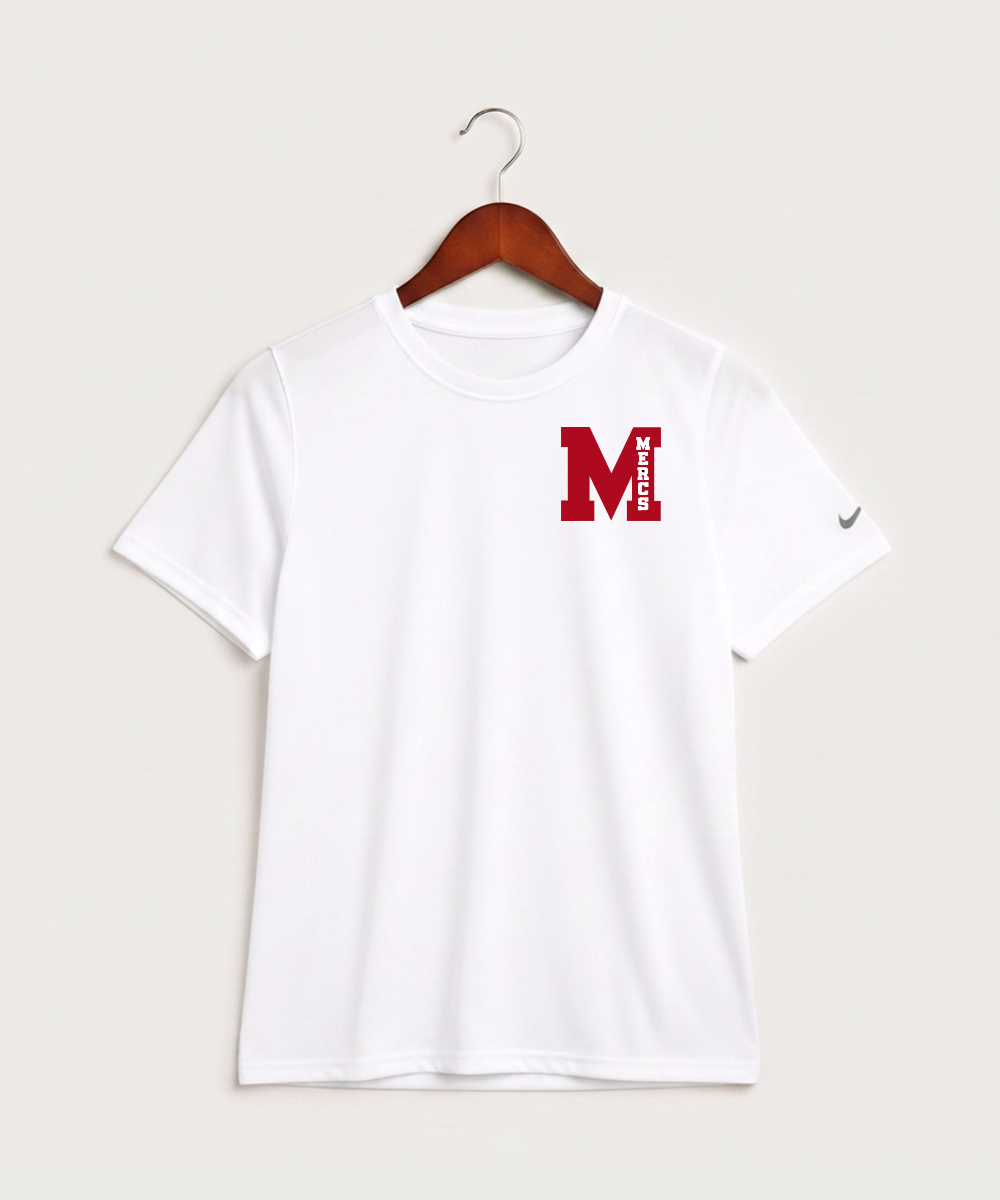 Mcgregor High School Volleyball (Girls) - White Nike Youth Swoosh Sleeve rLegend Tee NKDX8787