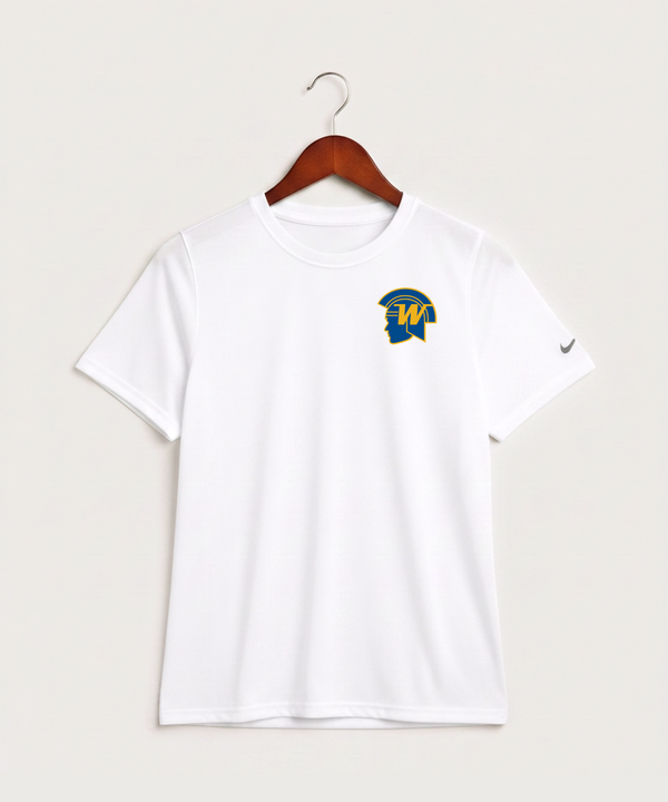 Wayzata High School Football (Boys) - White Nike Youth Swoosh Sleeve rLegend Tee NKDX8787