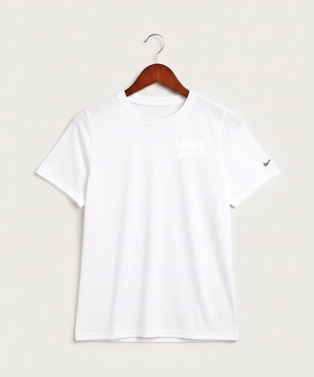 Northeast Range High School Volleyball (Girls) - White Nike Youth Swoosh Sleeve rLegend Tee NKDX8787