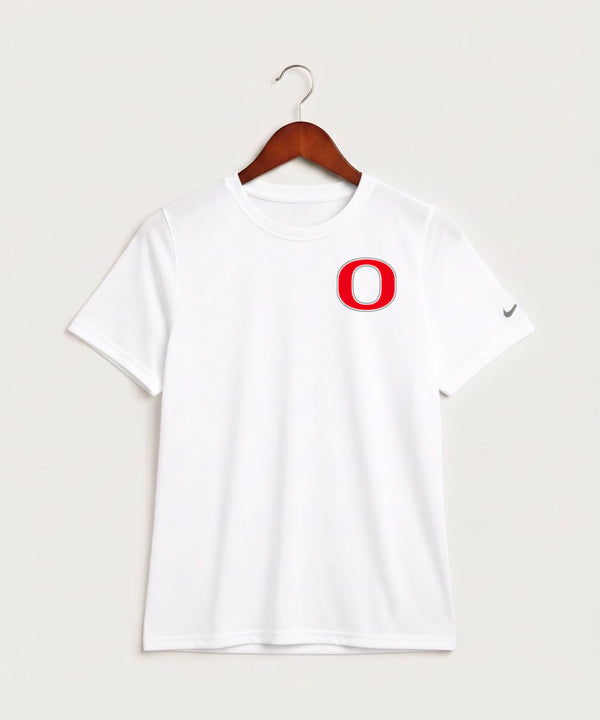 Osakis High School Athletics Coed - White Nike Youth Swoosh Sleeve rLegend Tee NKDX8787