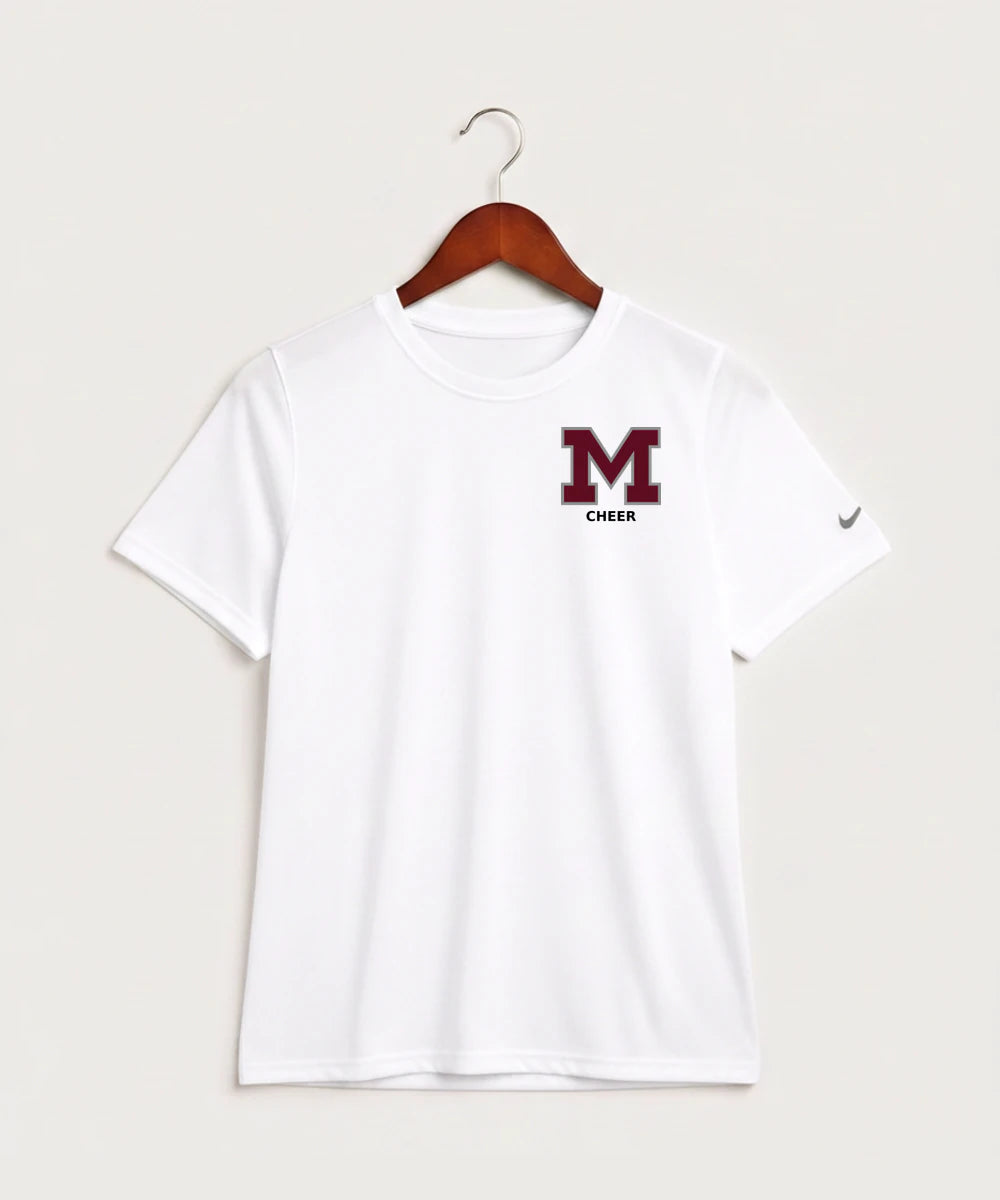 Moline Cheer general - White Nike Youth Swoosh Sleeve rLegend Tee NKDX8787