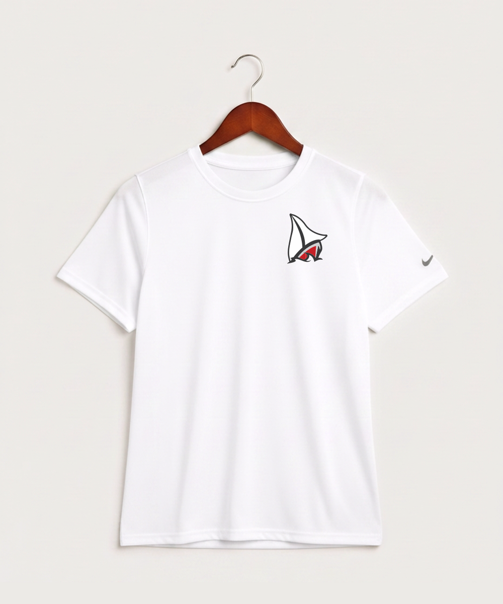 Detroit Lakes Community High School Football (Boys) - White Nike Youth Swoosh Sleeve rLegend Tee NKDX8787