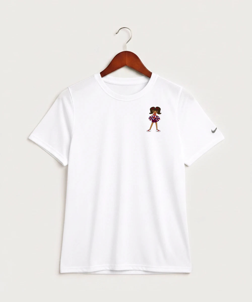 Independence High School Cheer Team - White Nike Youth Swoosh Sleeve rLegend Tee NKDX8787
