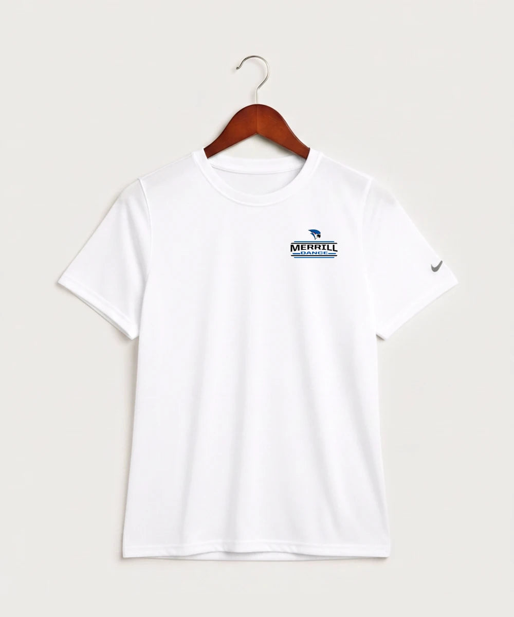 Merrill Dance and Cheer - White Nike Youth Swoosh Sleeve rLegend Tee NKDX8787