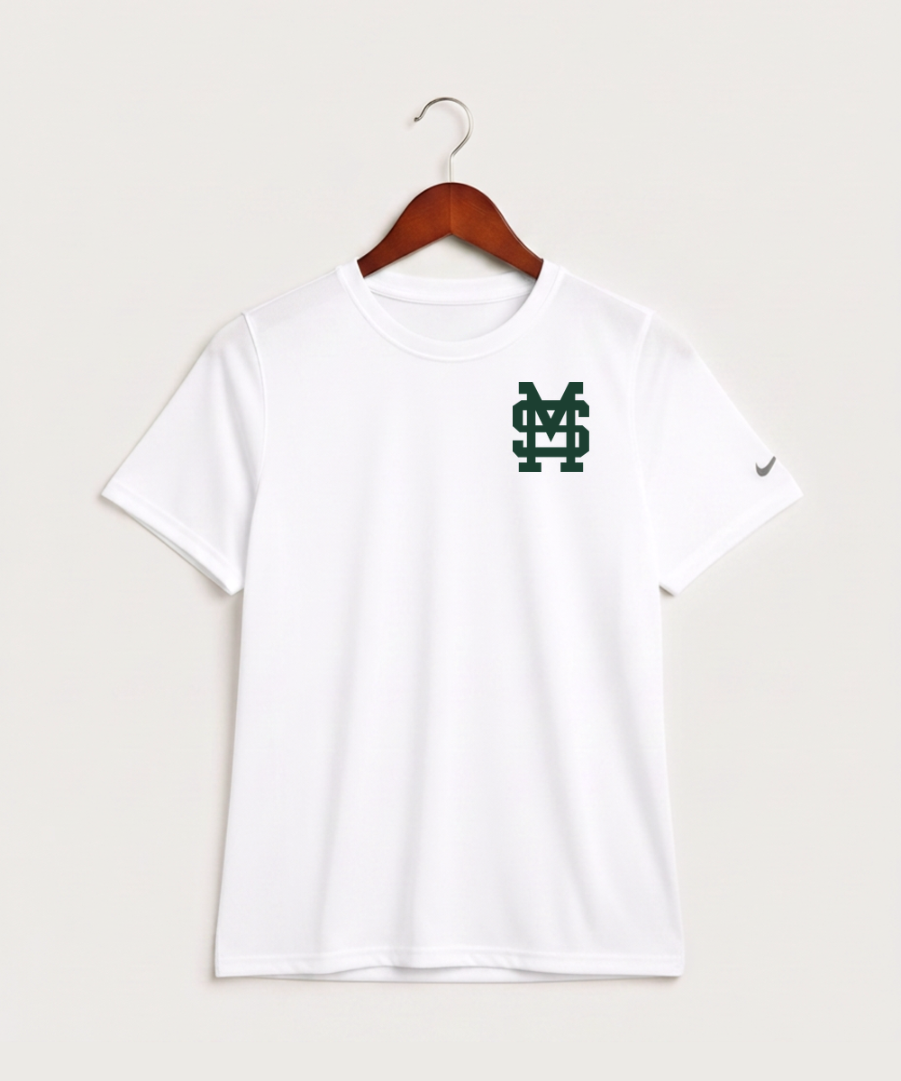 Sleepy Eye St. Mary's High School Athletics - White Nike Youth Swoosh Sleeve rLegend Tee NKDX8787