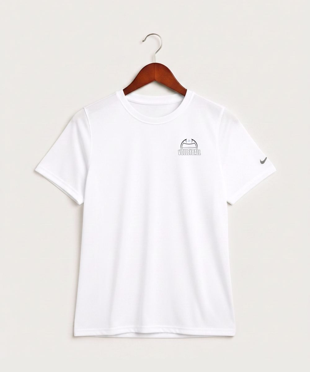 Long Prairie Grey Eagle High School Volleyball (Girls) - White Nike Youth Swoosh Sleeve rLegend Tee NKDX8787