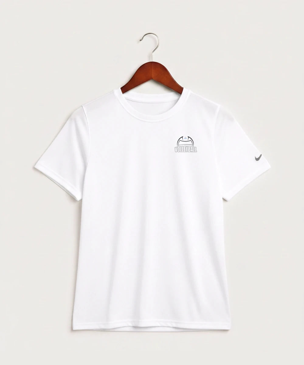 Long Prairie Grey Eagle High School Volleyball (Girls) - White Nike Youth Swoosh Sleeve rLegend Tee NKDX8787