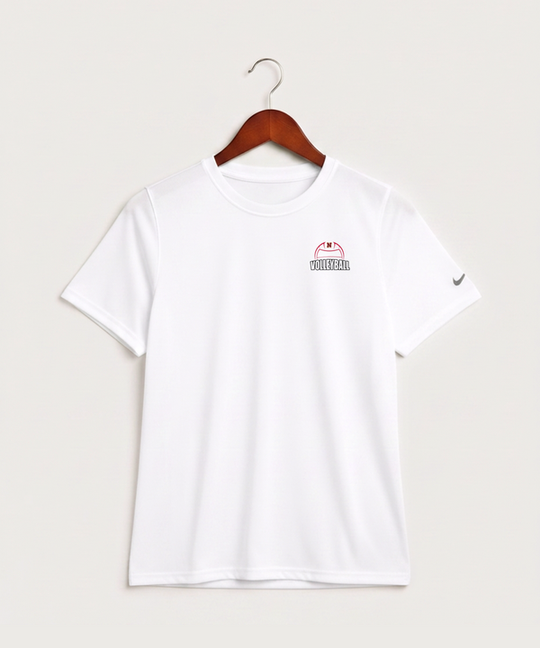 Northfield High School Volleyball (Girls) - White Nike Youth Swoosh Sleeve rLegend Tee NKDX8787