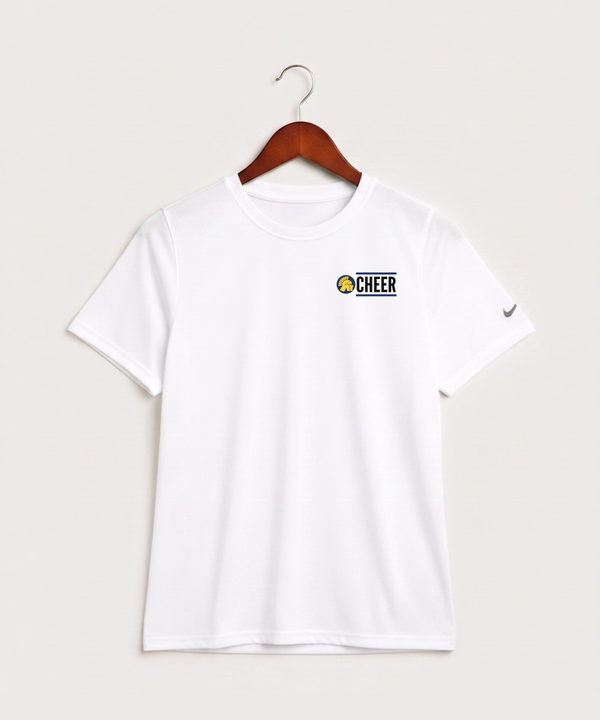 Wausau West High School Cheer - White Nike Youth Swoosh Sleeve rLegend Tee NKDX8787