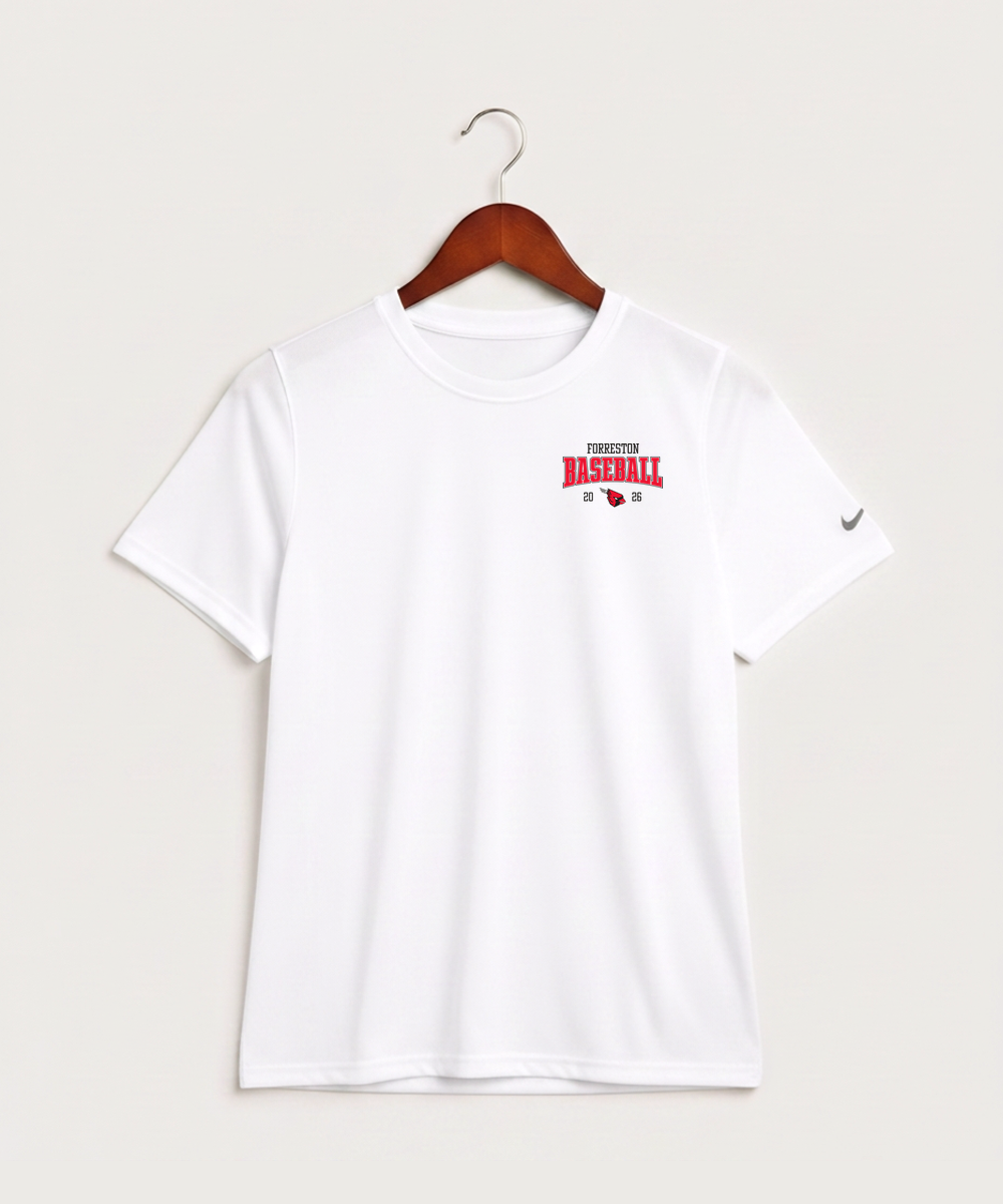 Forreston Baseball - White Nike Youth Swoosh Sleeve rLegend Tee NKDX8787