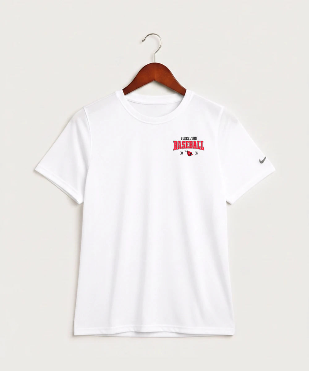 Forreston Baseball - White Nike Youth Swoosh Sleeve rLegend Tee NKDX8787