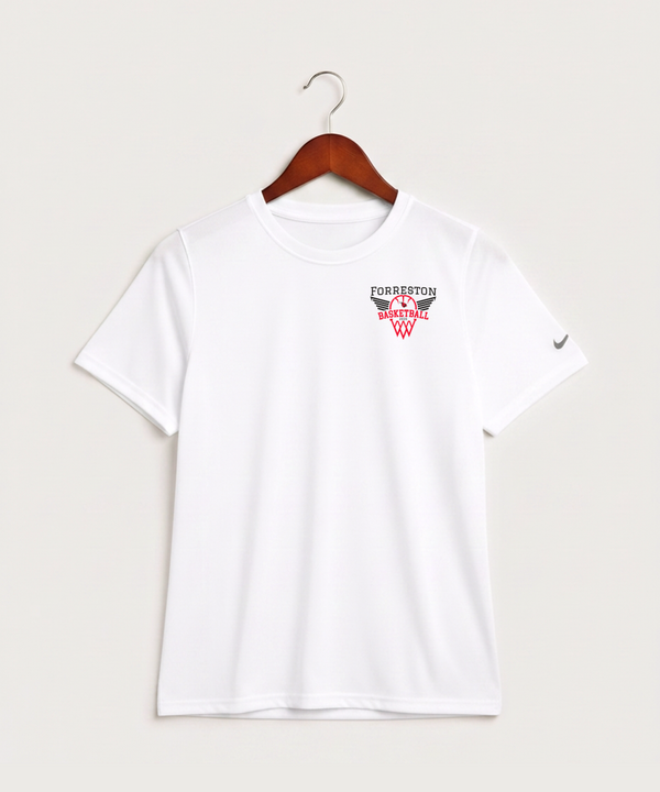 Forreston Basketball - White Nike Youth Swoosh Sleeve rLegend Tee NKDX8787