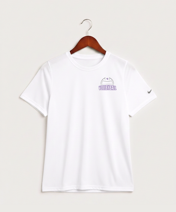 Goodhue High School Volleyball (Girls) - White Nike Youth Swoosh Sleeve rLegend Tee NKDX8787