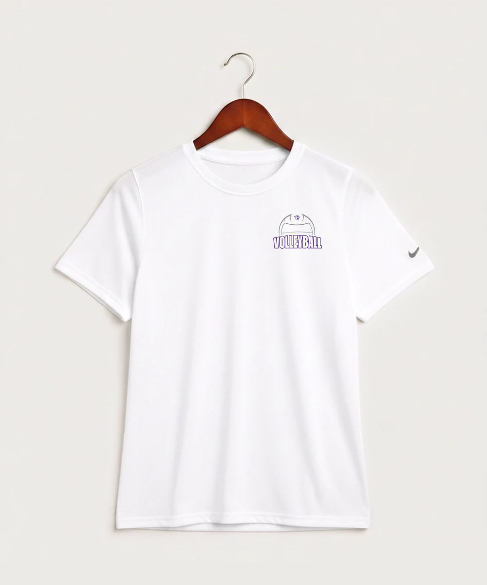 Goodhue High School Volleyball (Girls) - White Nike Youth Swoosh Sleeve rLegend Tee NKDX8787
