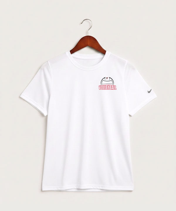 Cannon Falls High School Volleyball (Girls) - White Nike Youth Swoosh Sleeve rLegend Tee NKDX8787