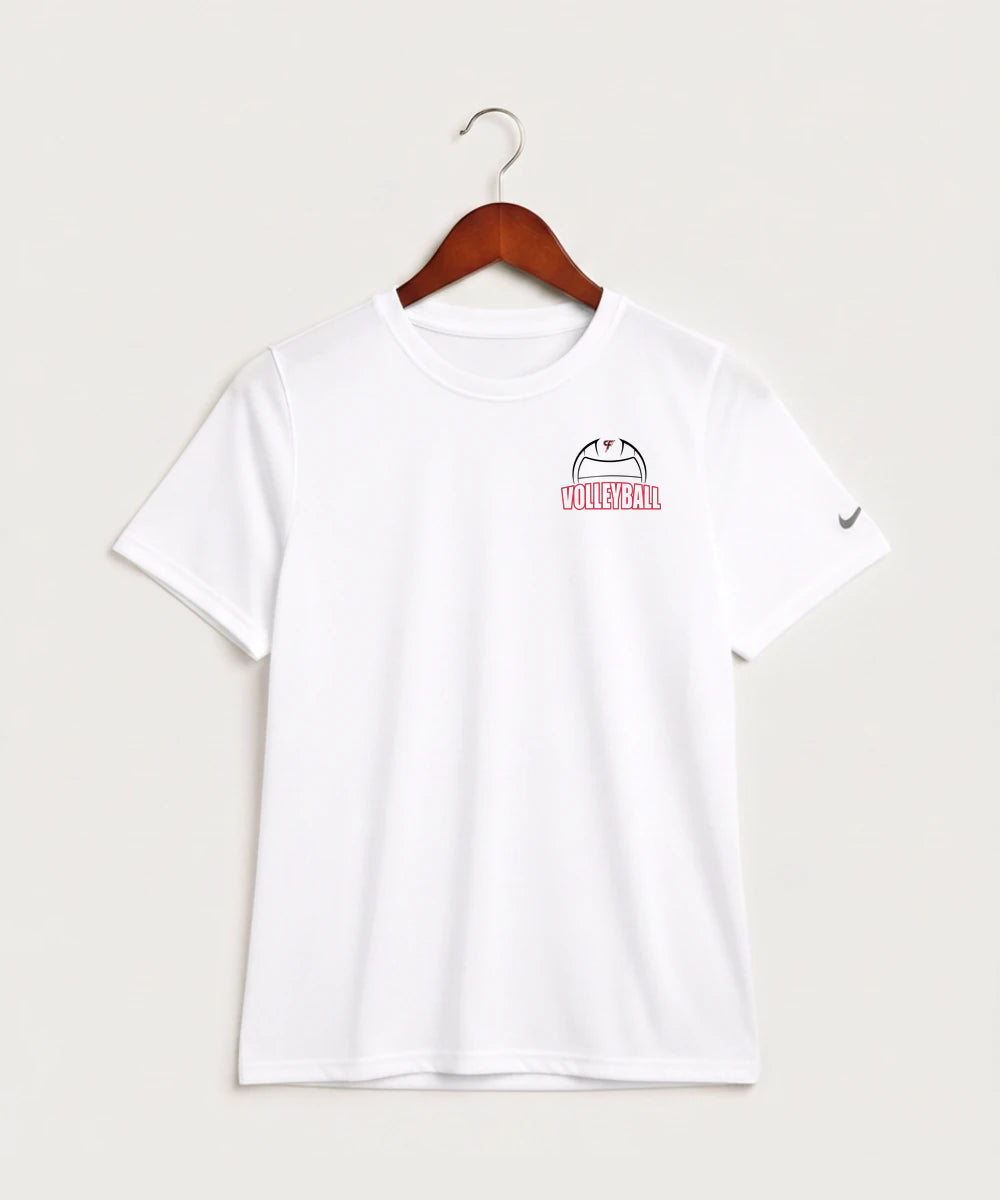 Cannon Falls High School Volleyball (Girls) - White Nike Youth Swoosh Sleeve rLegend Tee NKDX8787