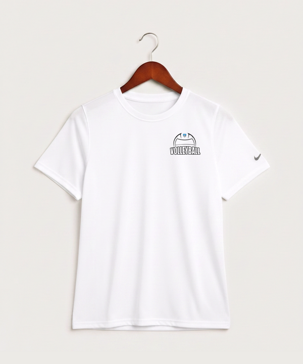 Janesville Waldorf Pemberton Volleyball (Girls) - White Nike Youth Swoosh Sleeve rLegend Tee NKDX8787