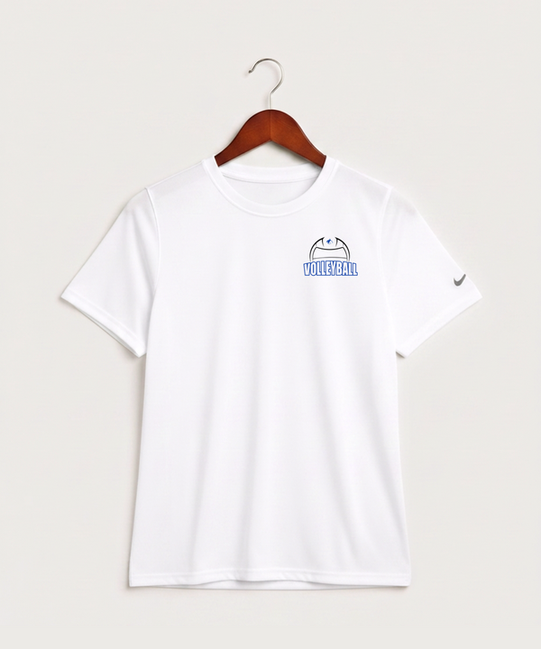 Owatonna High School Volleyball (Girls) - White Nike Youth Swoosh Sleeve rLegend Tee NKDX8787