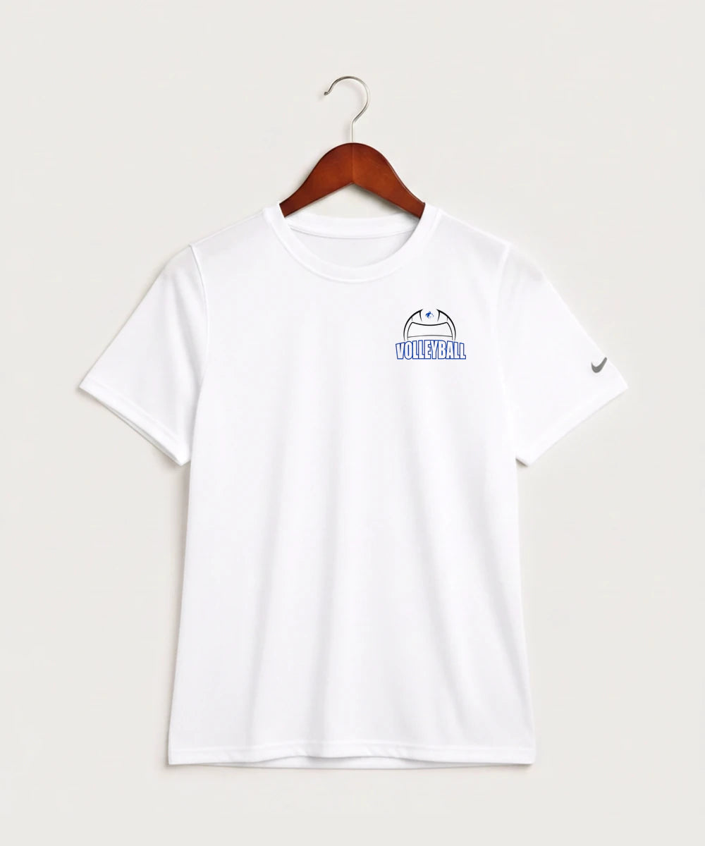 Owatonna High School Volleyball (Girls) - White Nike Youth Swoosh Sleeve rLegend Tee NKDX8787