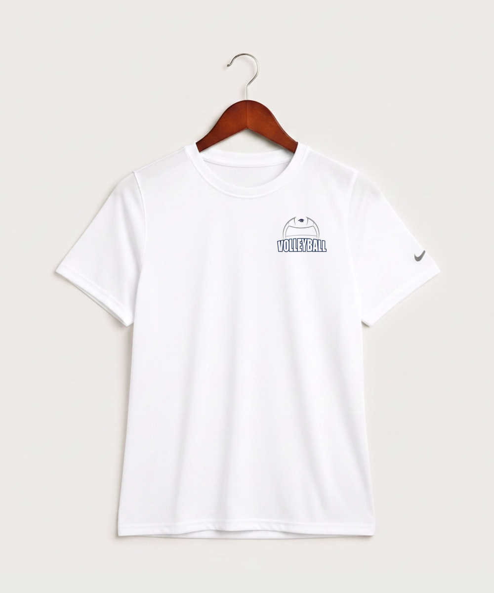 Zumbrota Mazeppa High School Volleyball (Girls) - White Nike Youth Swoosh Sleeve rLegend Tee NKDX8787