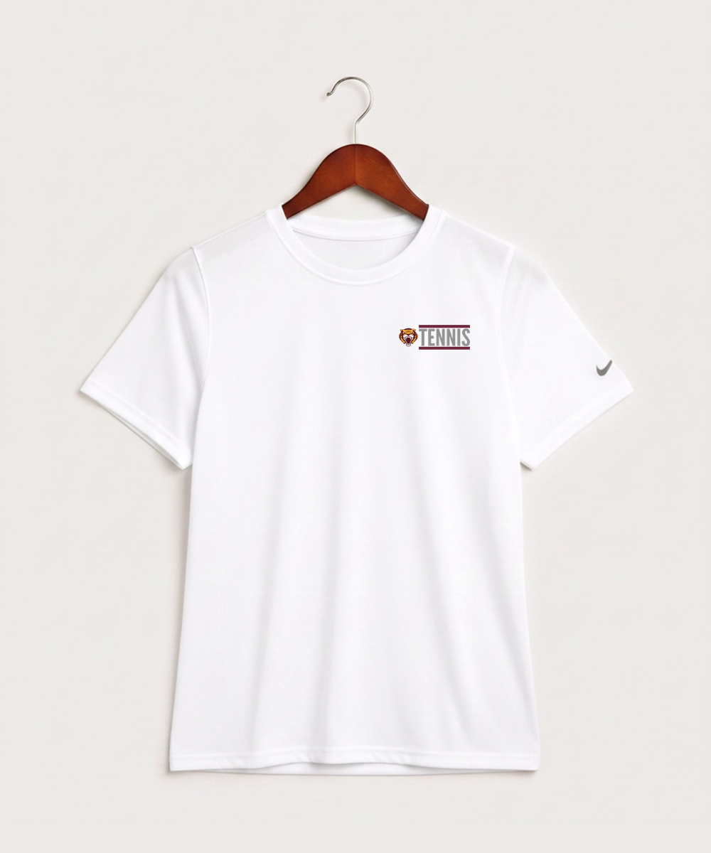 Stewartville High School Tennis (Coed) - White Nike Youth Swoosh Sleeve rLegend Tee NKDX8787