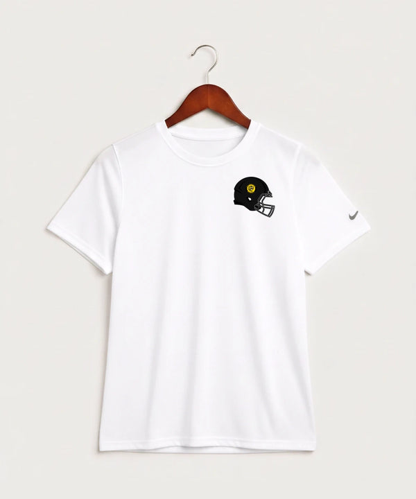 New London Spicer High School Football (Boys) - White Nike Youth Swoosh Sleeve rLegend Tee NKDX8787