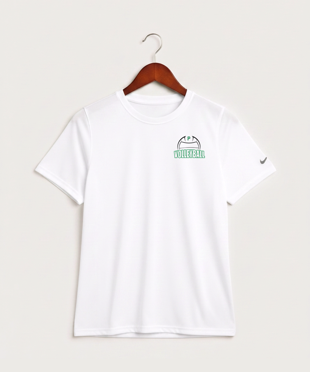 Pipestone Area High School Volleyball (Girls) - White Nike Youth Swoosh Sleeve rLegend Tee NKDX8787